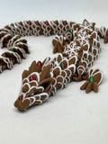 Gingerbread Articulating Dragon | 15 1/2” Long | Sensory Fidget Toy | ADHD | Christmas| CinderWing3D