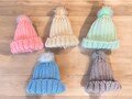 12 Inch or 13 Inch Knit Doll Hat For Silicone Baby Pink, Tan, Grey, Green, Blue Knitted Preemie Hats