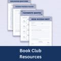 Book Club Resources, Worksheets For Readers and Book Clubs, Digital Printable PDF, Worksheets For Book Lovers, A4 PDF
