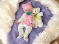 17 inch 6.1 lbs Platinum Full Silicone Doll With  Open Mouth To take a Pacifier Has a Squishy Body