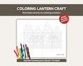 Ramadan Printable Activity DIY Lantern Coloring Craft Kids Islamic Decoration Ramadan Craft Fun Printable for Kids Muslim Activity Coloring
