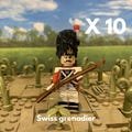 10 X Custom Swiss Grenadier building block figure