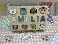 Personalized Educational Name Puzzle, Name Number Puzzles, Wooden Puzzles, Custom Puzzles,  Wooden Toys,educational toys, Baby Gifts