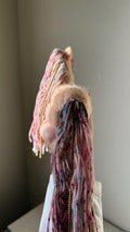 Rainbow Pony Unicorn felted stuffed animal toy horse beaded hair doll sculpture