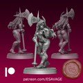 Amazon Barbarian Pinup Fantasy Miniature Dungeons and Dragons Mini RPG Tabletop Miniature DnD Painting Pathfinder 5e DnD | ES