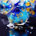Celestial Abyss • 7-Piece Liquid Core Dice Set DnD Dice Set for D&D Gifts, Full Dungeons and Dragons Dice Set for DnD Gifts, Liquid Core