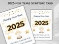 Christian New Years Cards New Year's Scripture Cards 2025 Printable Cards Holiday Gift Bible Verse Church Favor Digital Download