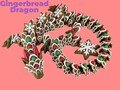 Festive Gingerbread Dragon 3D Print | Articulated dragon | Customizable Personalized gift | Christmas Gift Holiday Collectible Gift