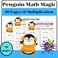 Penguin Math Magic: 10-Page Multiplication Worksheets for Kids (1-12 Times Tables) with Adorable Winter Theme + 10 Answer Keys Included