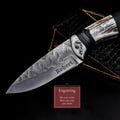 Custom Handmade High Carbon Steel Hunting Skinner Knife With Stag Horn Handle, Best New year's gift