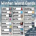 Winter Word Cards for Kids | Fun Vocabulary Reading & Writing Practice| Preschool Kindergarten Classroom Writing Center | Digital Download