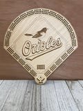 Baltimore Orioles Baseball Cribbage Board, Game Night, Sports Gift, Cribbage Set, Gift for Orioles Fan