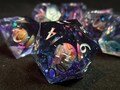Galaxy Dice, Planet Dice, Astronomy,DnD Dice Set,Space themed dice,Resin Dice Set,A gift for DnD Player, RPG Dice Set