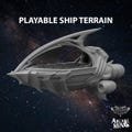 Fape Racing Skiff – 3D Printed Resin Airship, Playable Deck, Tabletop RPG Terrain, Dungeons & Dragons Setpiece, Fast-Flying Miniature
