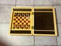 Soviet pocket wooden Chess Set 80s vintage. Great gift for mens and collectors. From Queen's gambit film beautiful road chess set