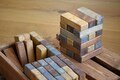 Large Wooden Giant Block Game | Handcrafted Stained Tumbling Tower Blocks with Storage Box - Outdoor Family &  Wedding Party With Case
