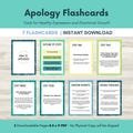 Apology Flashcards for Effective Conflict Resolution | Communication & Relationship Healing Tools | Mindful Apology Phrases and Empathy