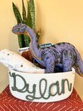 Personalized Baby Shower Cotton Rope Basket with Custom Name - Nursery Storage, Gift for Baby, Handmade Basket, Unique Baby Gift, kid’s gift