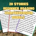 20 Stories Beginner Reading Comprehension Worksheets, Fun Texts with Questions & Answers – Perfect for Teachers, Students, and Self-Learners